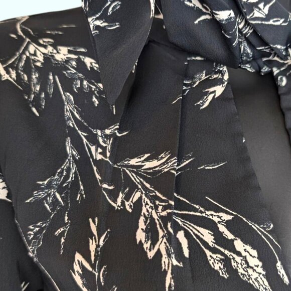 H&M Dark Necktie Blouse - Picture 5 of 9